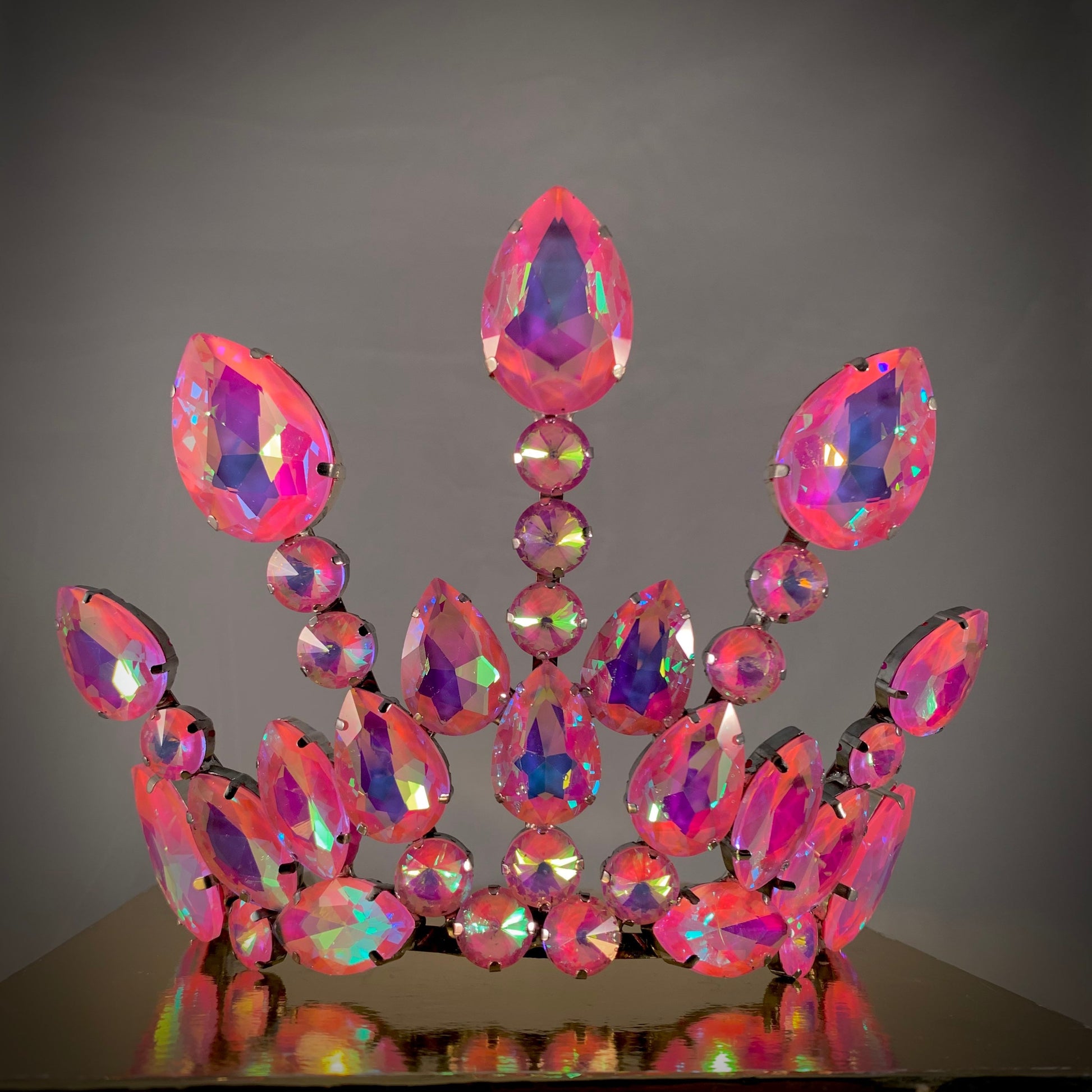 Pink Crystal Crown / Tiara / Queen / Wedding Crown / Drag queen / Costume / Princess