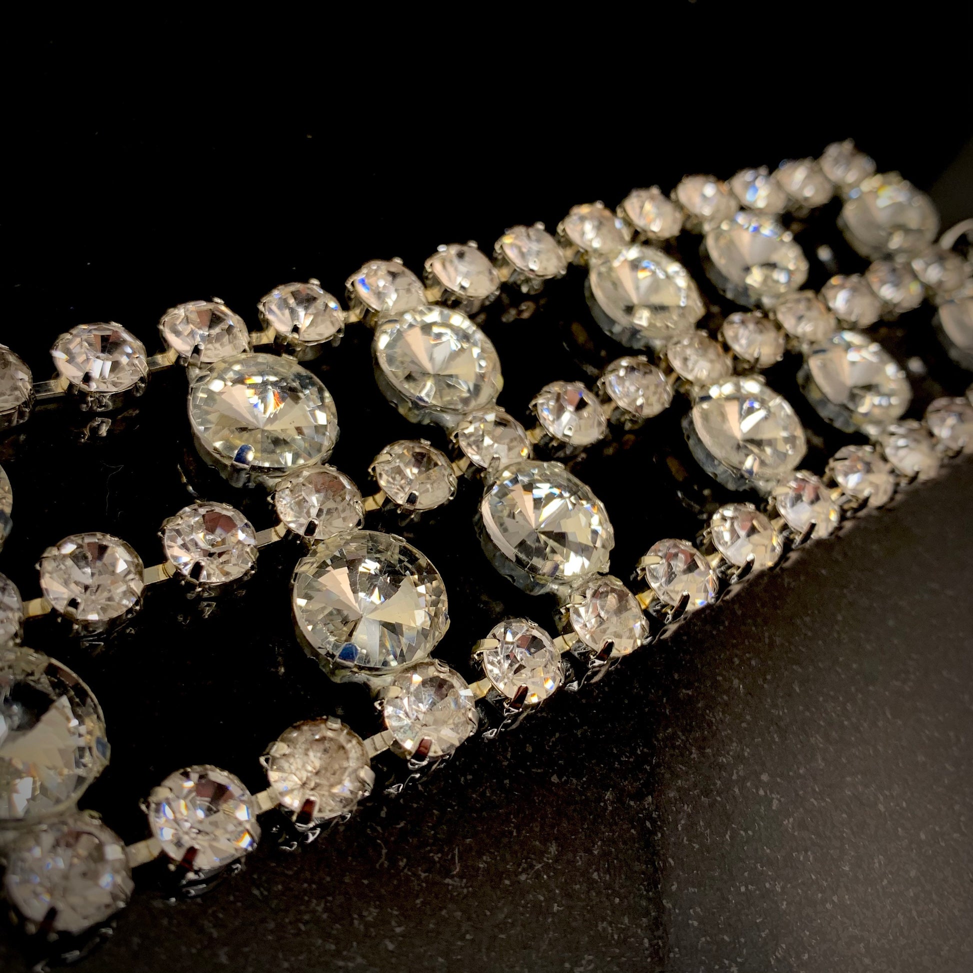 Crystal Bracelet / Wedding Cuff / Fully Adjustable / Crystal Dress Bracelet / Armlet / Costume Jewellery / Drag Queen