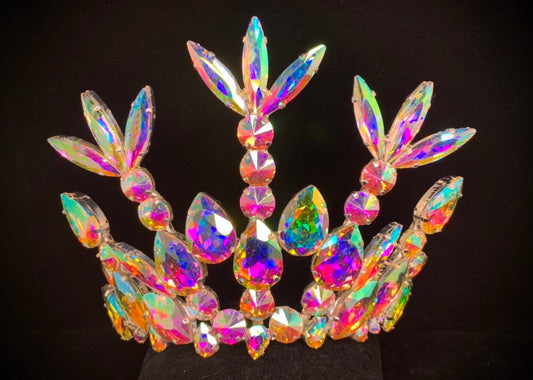AB or Clear Crystal Crown / Tiara / Queen / Wedding Crown / Drag queen / Costume / Princess