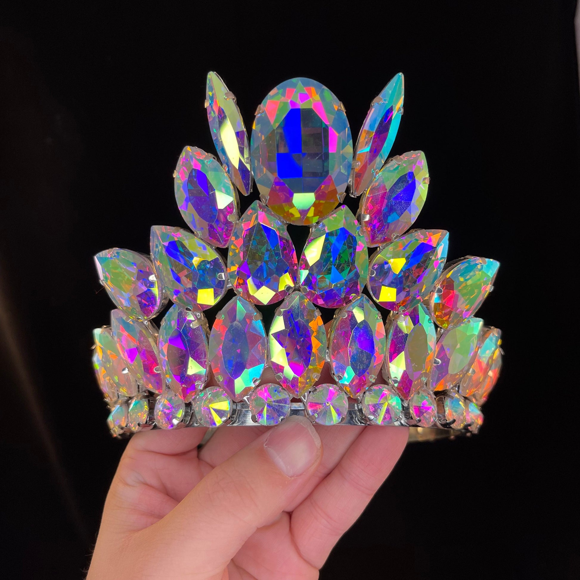 AB Crystal Crown / Tiara / Queen / Wedding Crown / Drag queen / Costume / Princess