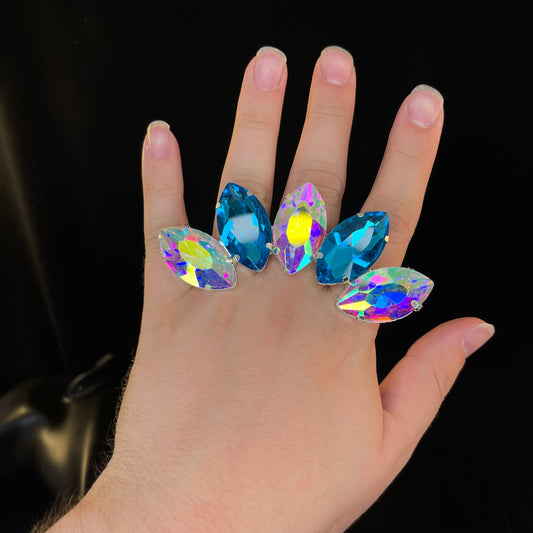 Beautiful Ring / Cocktail Dress Ring / Adjustable back / Gift / Drag Queen Ring /Costume Jewellery