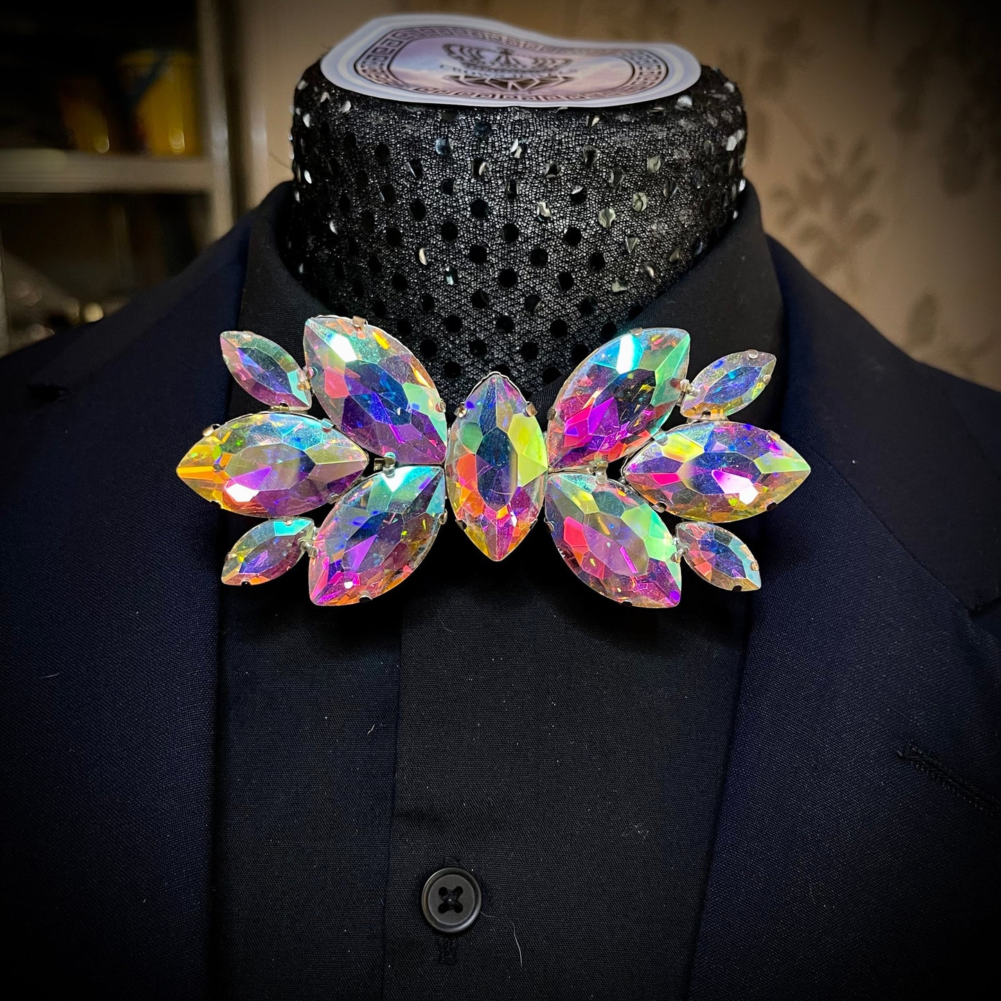 Crystal Bow tie / smart dress jewellery / wedding / party / prom