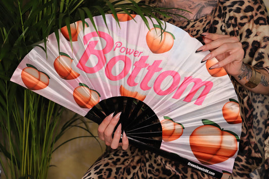 Power Bottom, Drag Queen Bamboo Hand Fan, Fans, Clack Fan, Loud Fan, Bang Fan, lgbt