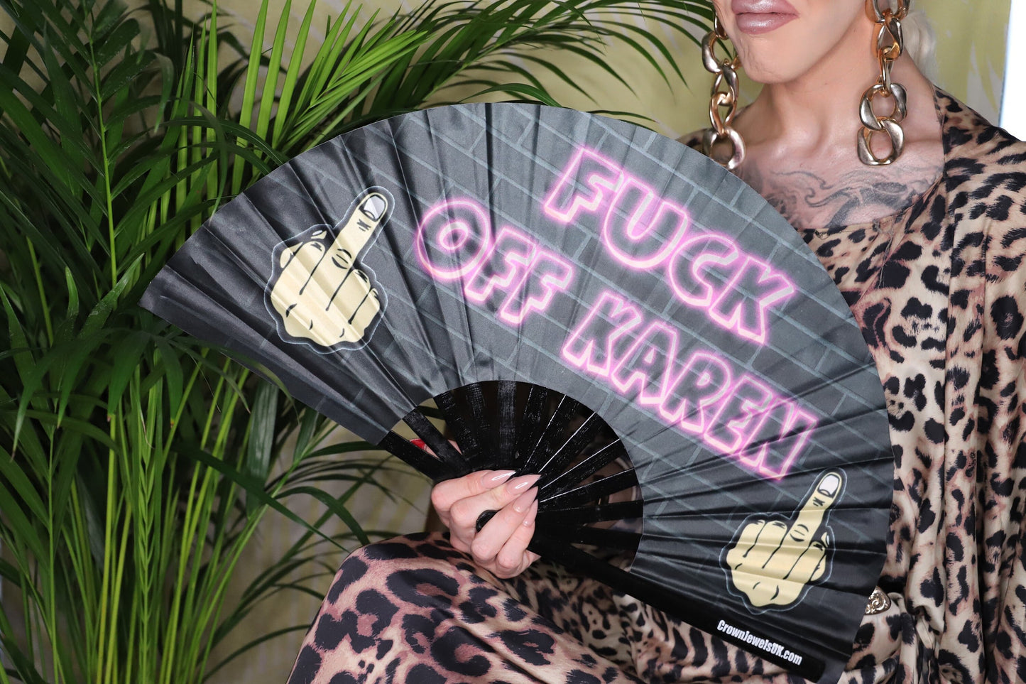 Karen, Drag Queen Bamboo Hand Fan, Fans, Clack Fan, Loud Fan, Bang Fan