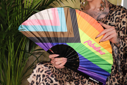 Pride fan, Drag Queen Bamboo Hand Fan, Fans, Clack Fan, Loud Fan, Bang Fan, lgbt