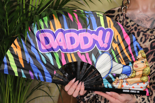 Daddy, Drag Queen Bamboo Hand Fan, Fans, Clack Fan, Loud Fan, Bang Fan, lgbt