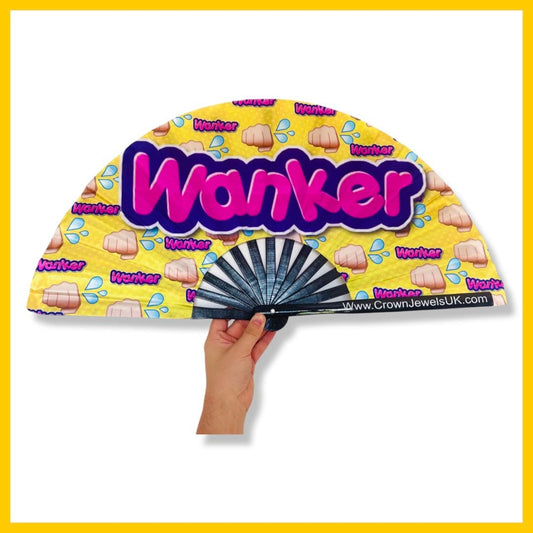 W@nker Fan, Drag Queen Bamboo Hand Fan, Fans, Clack Fan, Loud Fan, Bang Fan